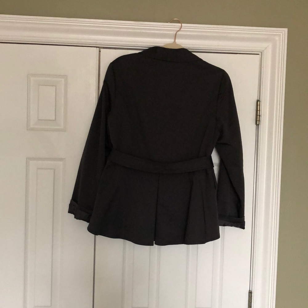 CAbi jacket with peplum back charcoal grey
